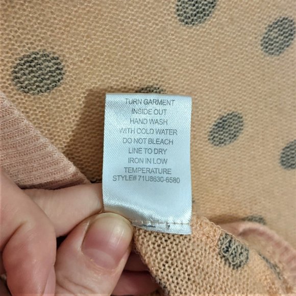 Spoiled Polka Dot Cardigan Sweater with Zipper M - Picture 11 of 11